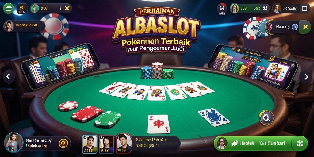 Tampilan gameplay Poker yang seru dan menantang di ALBASLOT.
