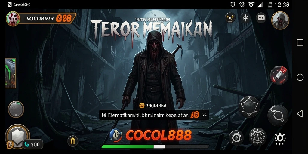 Screenshot gameplay COCOL88 yang menampilkan suasana Horror yang mencekam.