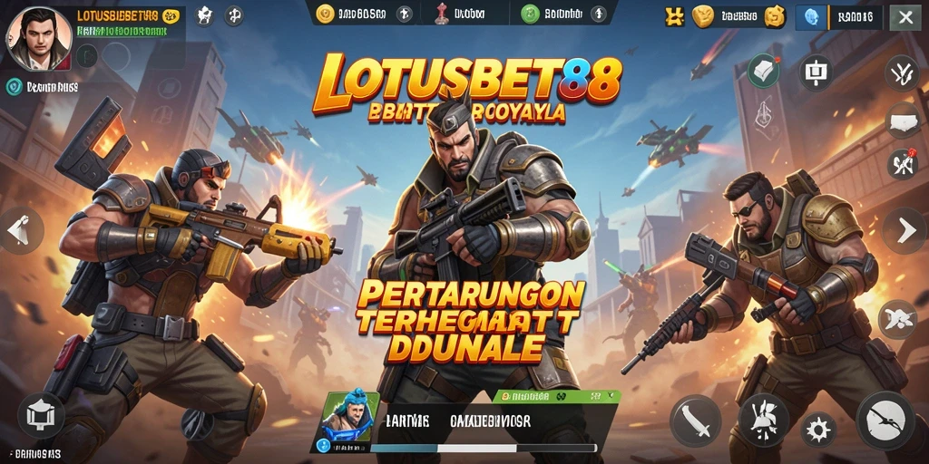 Tampilan gameplay LOTUSBET88 yang mendebarkan dalam pertempuran Battle Royale.