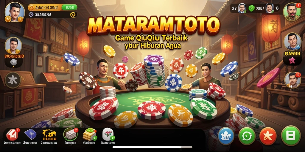 Tampilan menarik dari gameplay QiuQiu di MATARAMTOTO.