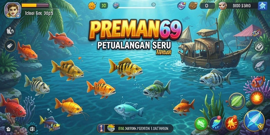 Tampilan screenshot gameplay seru Tembak Ikan di PREMAN69.