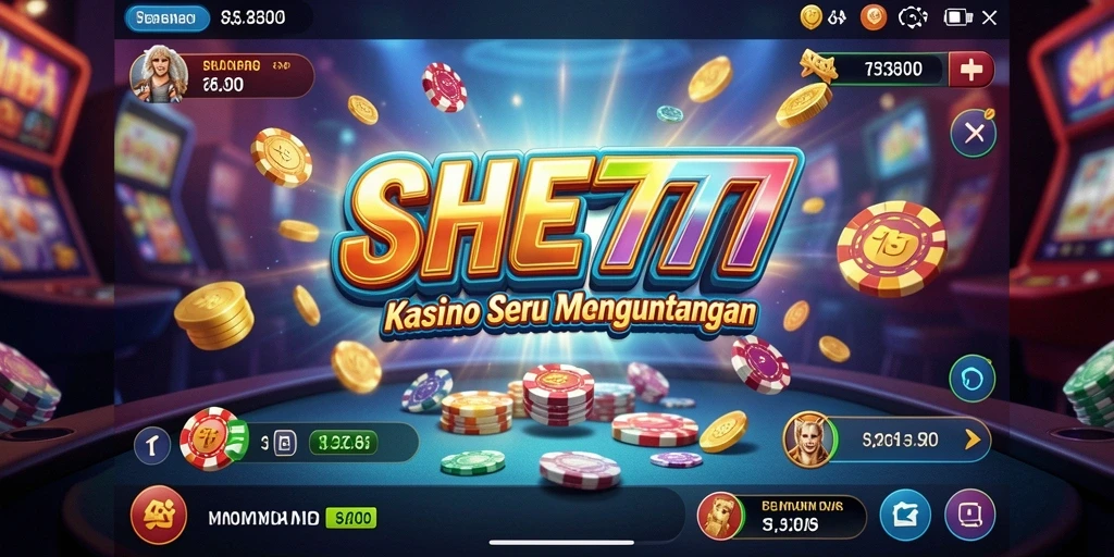 Tampilan menarik gameplay SHE777 dalam permainan Kasino yang mendebarkan.